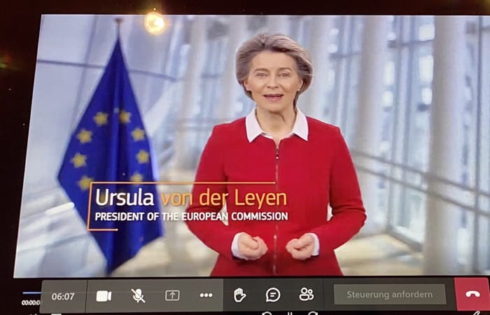 Special greetings to all Alumni from the President of the European Commission, Dr. Ursula von der Leyen.