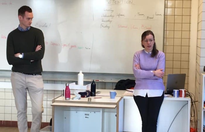 Alumnus passes on wisdom to Argenteuil Accredited European School