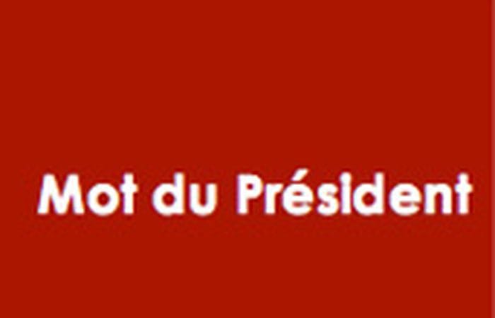 Mot du président