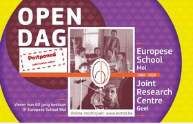 Open Day - 60th Anniversary European School Mol & JRC Postponed until further notice.