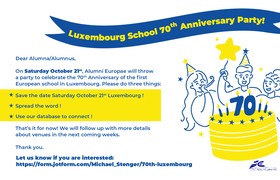 Luxemburg I School 70th Anniversary Party